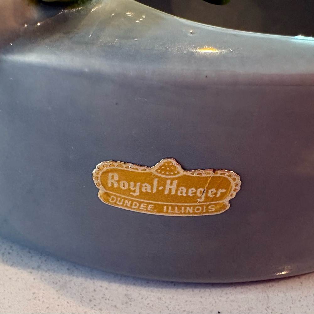 Royal Haeger Gray & Green Ceramic/Ashtray Vase (R1295) Great Condition - Picture 2 of 11